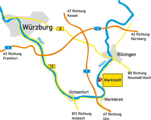 Übersichtskarte Maindreieck